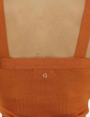 Rochie scurta Guess, maro Maro