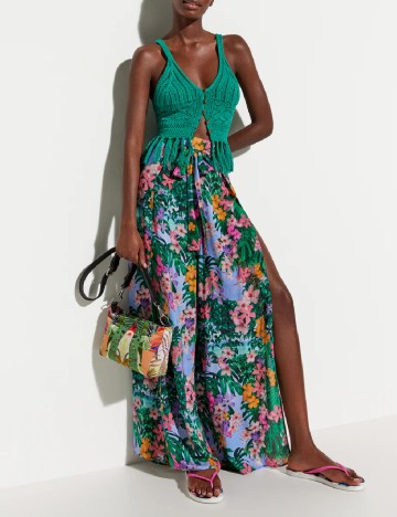 
						Pantaloni Desigual, floral print