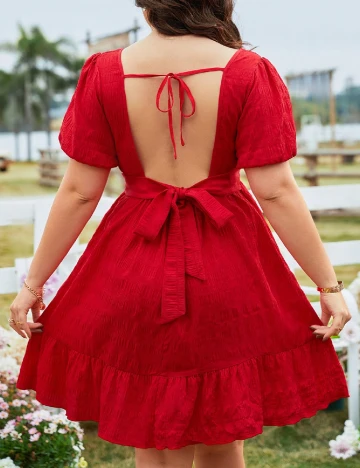 Rochie scurta SHEIN CURVE, rosu Rosu