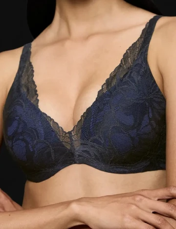 Sutien Triumph, bleumarin inchis Albastru
