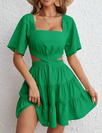 Rochie scurta SHEIN, verde Verde