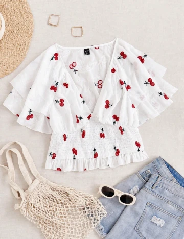 Top SHEIN CURVE, alb