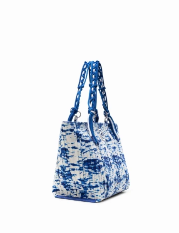 Geanta Desigual, albastru/alb Albastru