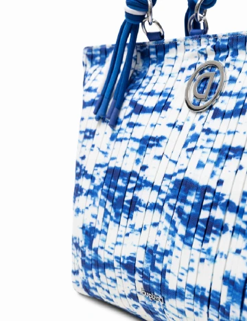 Geanta Desigual, albastru/alb Albastru