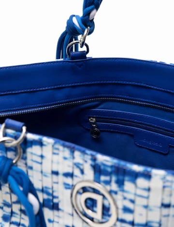 Geanta Desigual, albastru/alb Albastru