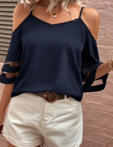 Bluza SHEIN, bleumarin Albastru