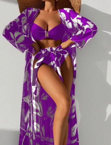 
						Costum de baie SHEIN, mov