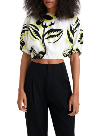 
						Top Desigual, ecru