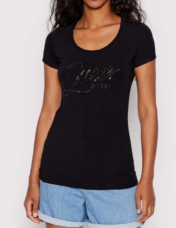 
						Tricou Guess, negru