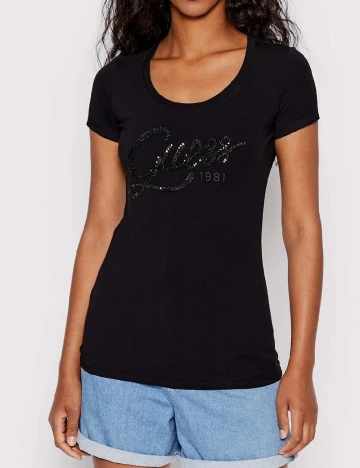 Tricou Guess, negru Negru