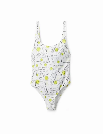 Costum de baie Desigual, alb Alb