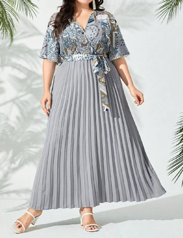 Rochie lunga SHEIN CURVE, albastru Albastru