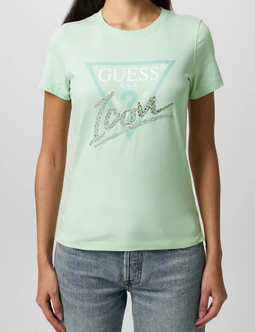 Tricou Guess, verde Verde