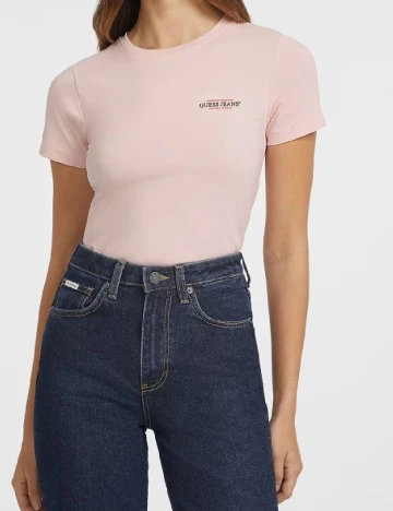 Tricou Guess, roz Roz