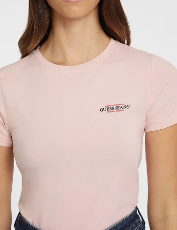 Tricou Guess, roz Roz