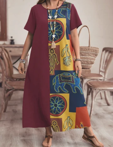 Rochie lunga SHEIN CURVE, mix culori Mix culori