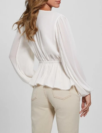 Bluza Guess, ecru Alb