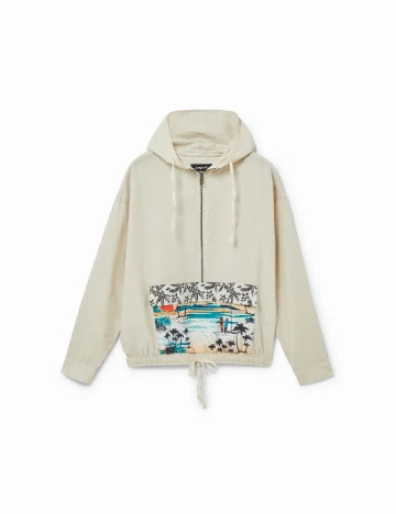 Hanorac Desigual, crem Crem