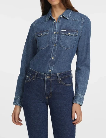 Camasa Guess, albastru Albastru