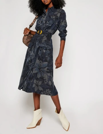 Rochie medie Desigual, bleumarin inchis