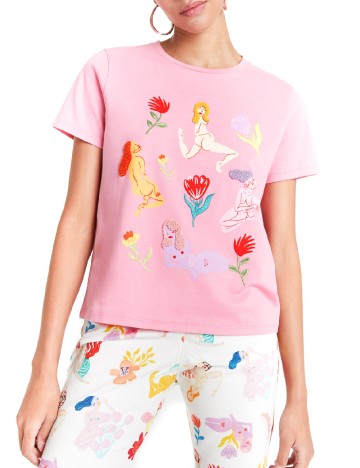 
						Tricou Desigual, roz