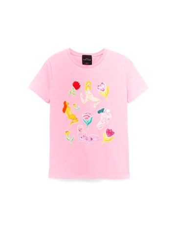 Tricou Desigual, roz Roz