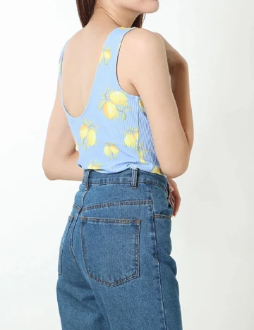 Body Desigual, albastru Animal print