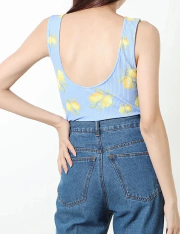 Body Desigual, albastru Animal print