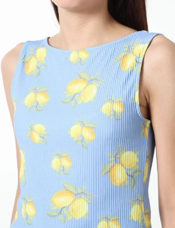 Body Desigual, albastru Animal print