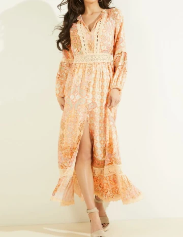 Rochie lunga Guess, mix culori