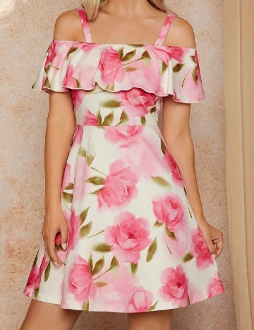 Rochie scurta SHEIN, floral print