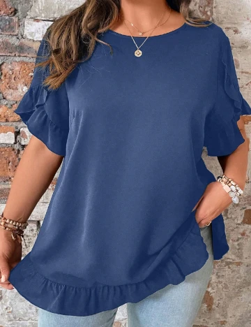 Bluza SHEIN CURVE, albastru