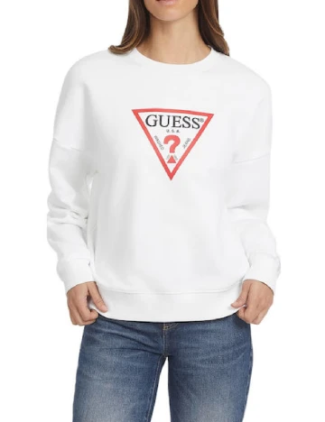 Bluza Oversize Guess, alb