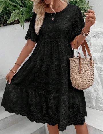 Rochie medie SHEIN, negru Negru