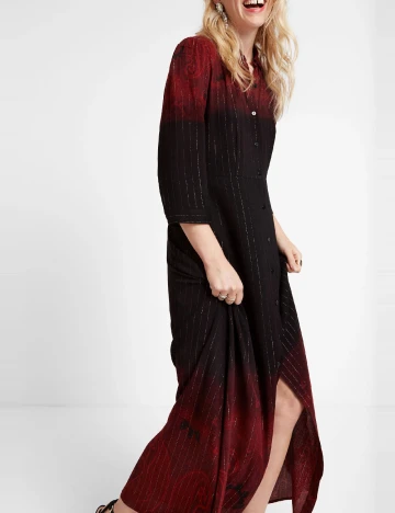 Rochie lunga Desigual, rosu Rosu