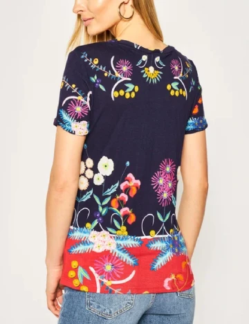 Tricou Desigual, albastru Albastru