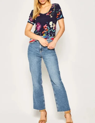 Tricou Desigual, albastru Albastru