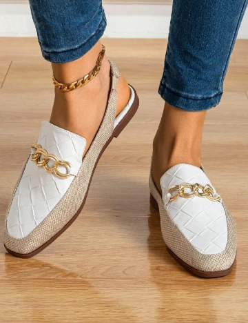 Pantofi SHEIN, alb/crem Crem