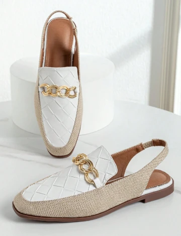 Pantofi SHEIN, alb/crem Crem