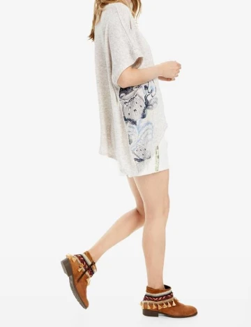 Bluza Desigual, gri Mix culori