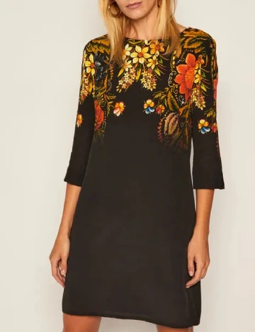 Rochie scurta Desigual, negru Negru