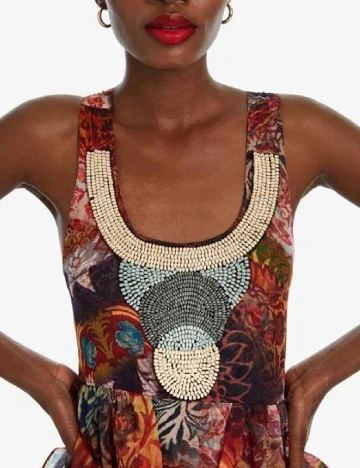 Rochie scurta Desigual, mix culori