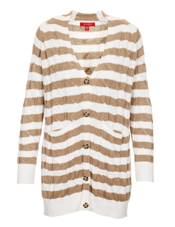 
						Cardigan Guess, alb/maro