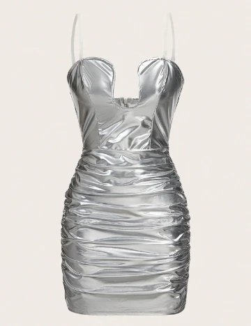Rochie scurta SHEIN, gri Gri