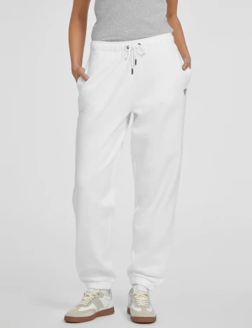 Pantaloni Guess, alb Alb