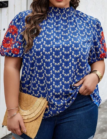 Bluza SHEIN CURVE, albastru