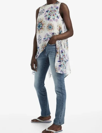 Bluza Desigual, alb Alb