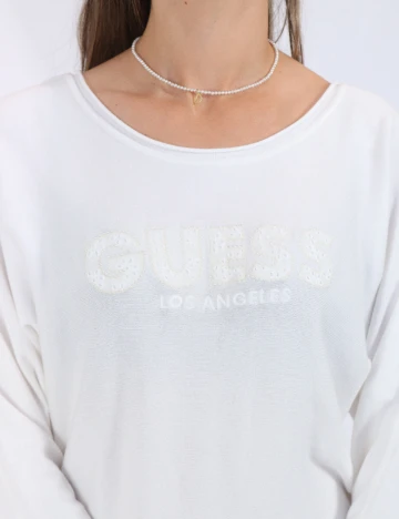 Bluza Guess, alb Alb