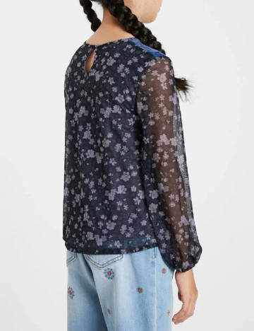Bluza Desigual, albastru Albastru