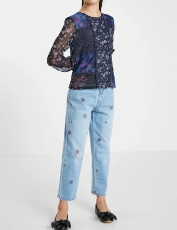 Bluza Desigual, albastru Albastru